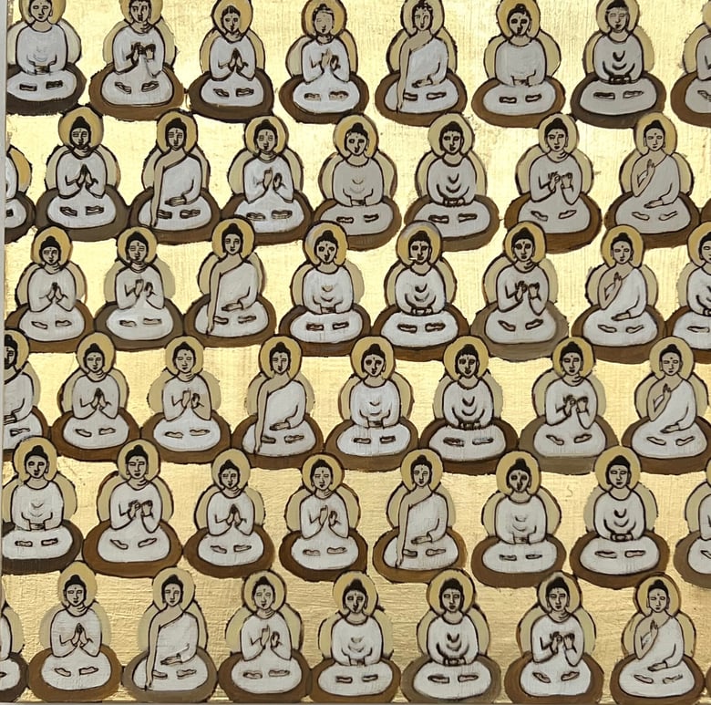 Image of Tiny Gold and White Buddhas