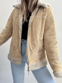 Image 4 of 00s Velvet beige jacket // M 