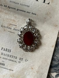 Image 2 of Magnifique pendentif en argent massif et cornaline! 1960.