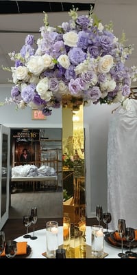 Image 2 of White, lavender and purple Flower ball 80 cm