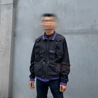 Image 2 of (M-L) Boxy Nike Y2K Jacket Tracksuit Vest Series Purple Black "Burakku Majishan" 544