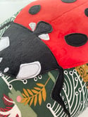 Raggy Roux ladybird cushion 