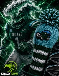 Image 2 of TULANE University New Orleans Custom GOLF Club Cover Football sports Fan GIFT
