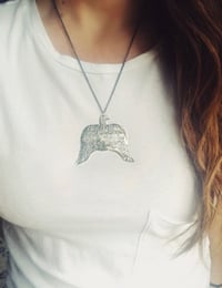 Image 4 of thunderbird statment necklace with Rumi quote