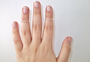 Image of Plain & Twisted Above Knuckle Ring Set