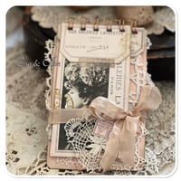 Image 13 of Junk Journal lace samples booklet in a vintage french lace pouch
