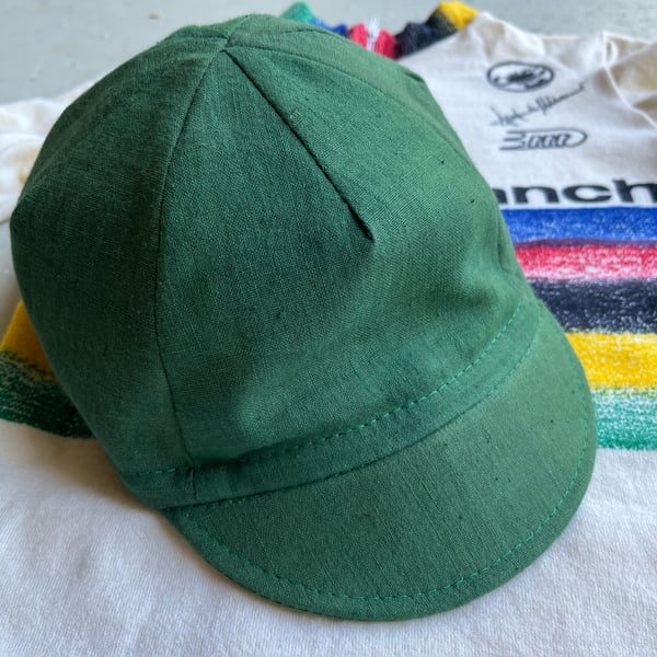 Image of Green/Indigo Cycling Cap (S/M)