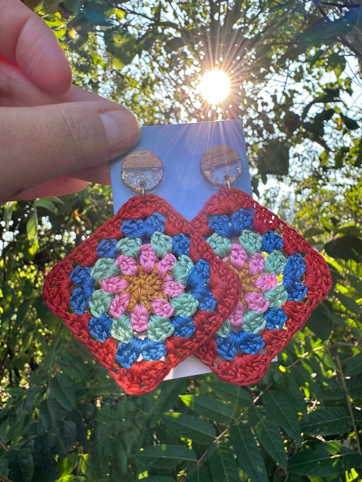 Image of Granny Square Earrings 