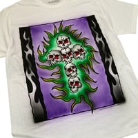 Image 4 of AIRBRUSHED CROSS TEE 