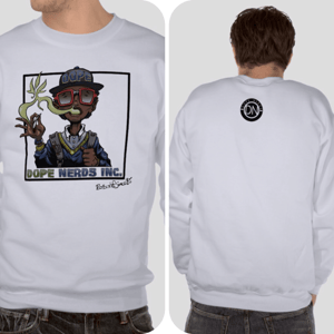 Image of Dope Nerds Inc. Crewneck Sweatshirt- Ash color
