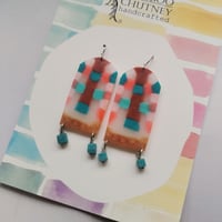 Image 3 of Arched Leadlight Earrings