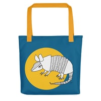 Image 1 of All-Over Print Tote ARMADILLO (Blue)