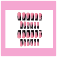 Image 3 of Zebra Stripe Bow Nails 