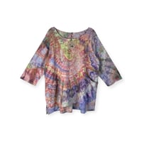 Image 1 of S Cotton Woven Forager Top in Warm Spiral Ice Dye