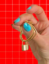 PADLOCK HEART HOOP EARRINGS 