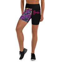 Image 1 of Multicolored Leopard Print Yoga Shorts