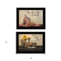 Image 5 of Twice Blessed 2 Set of Two Black Framed Wall Art HMS Print
