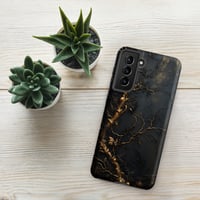 Image 19 of Gold and Black Tattered Texture Gnarled Roots Goth Inspired Tough case for Samsung®