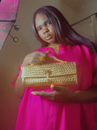 Image 4 of Golden Grace Woven Bag