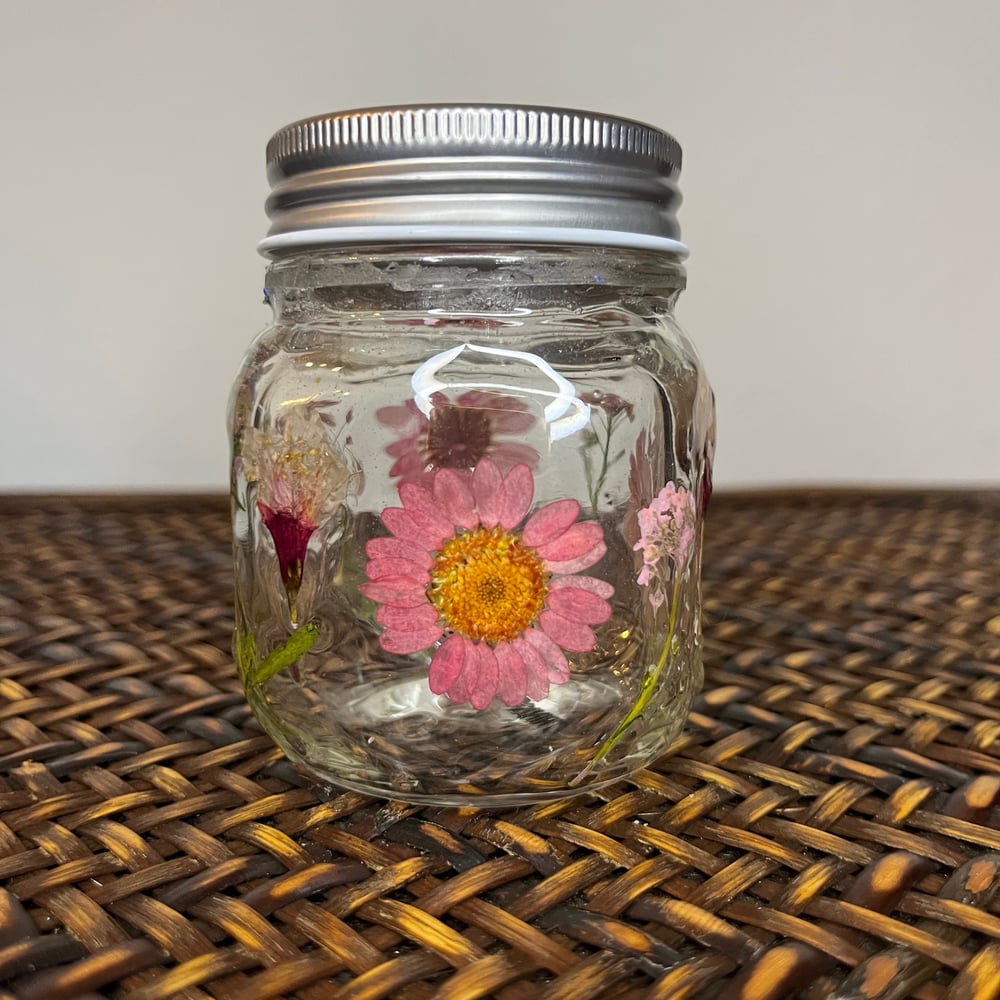 Image of pink flower jar
