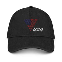 Image 2 of **NEW** Denim Hat - Heart Anthem USA