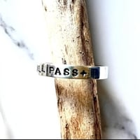 Image 2 of Handmade This Too Shall Pass Sterling Silver Stacking Ring 925
