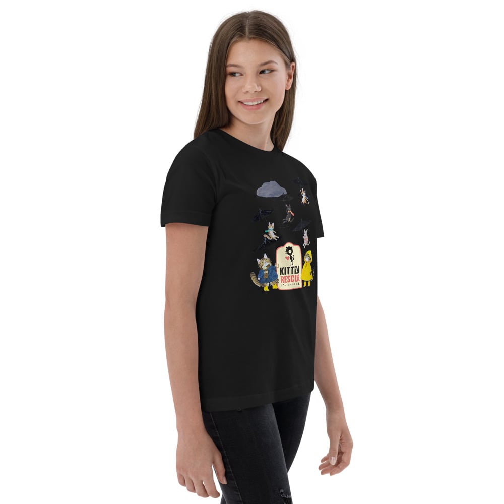 Image of "Its Raining Kittens" Youth jersey t-shirt