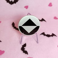 Image 3 of 1.75 Inch Binome - Silver Frosted Finish Icon Pin