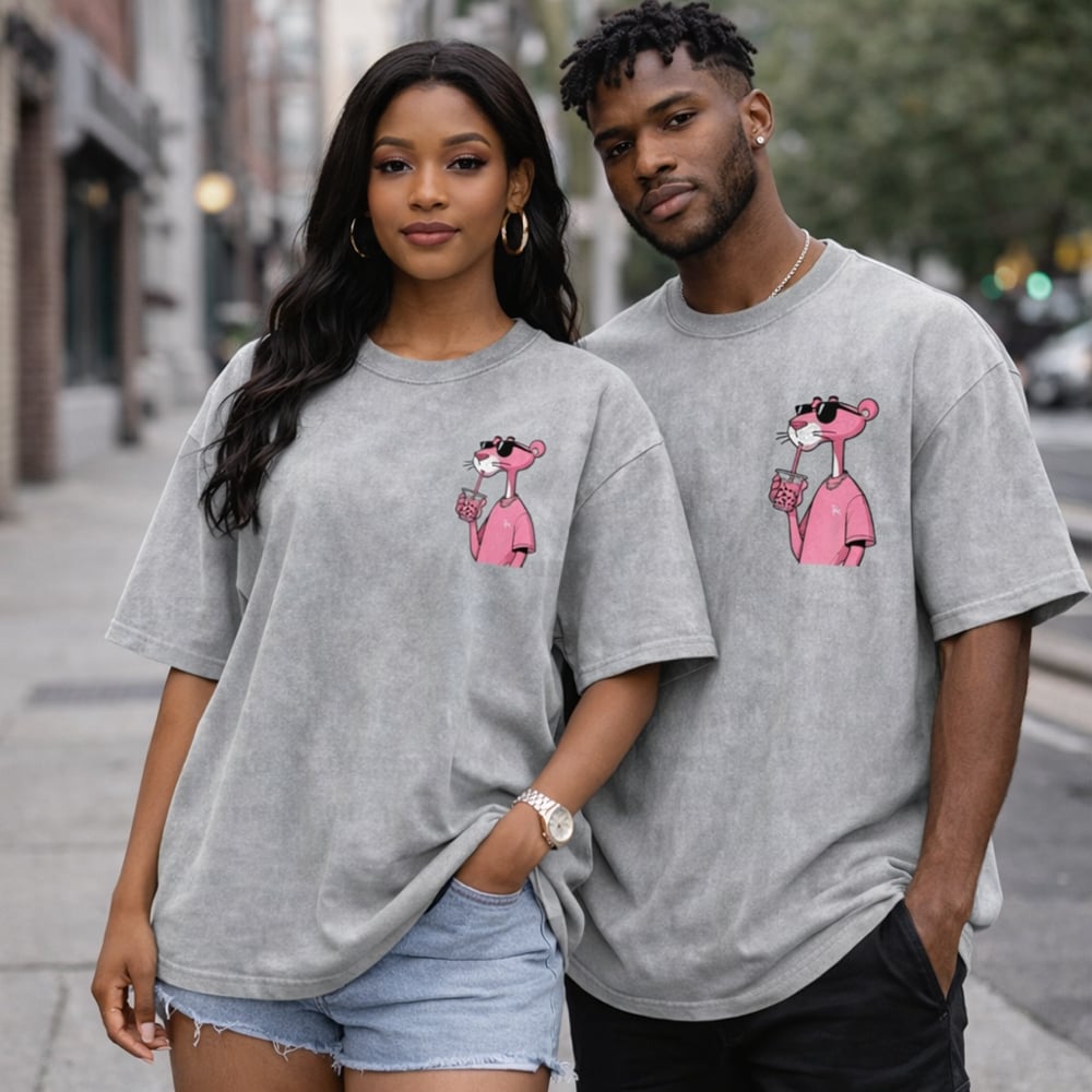 Image of Pink Panther Boba Graphic Tee