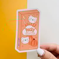 Image 1 of Beary Pumpkin Pocky Vinyl Sticker