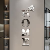Image 5 of HOME Home Logo 3D Mirror Wall Sticker, Entrance Decoration, Home Decoration
