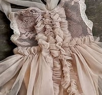 Image 2 of Newborn dress for photo shoots | Mia | cocoa and beige | photo props