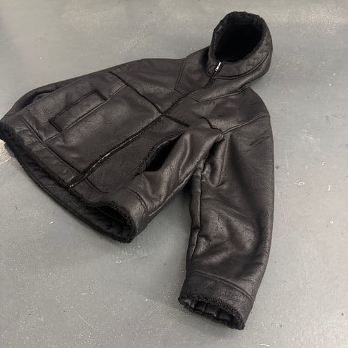 Image of 2023 Supreme Faux Shearling Hooded Jacket, size xl