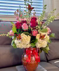 Image 2 of Amor eterno floral handmade Pitcher 