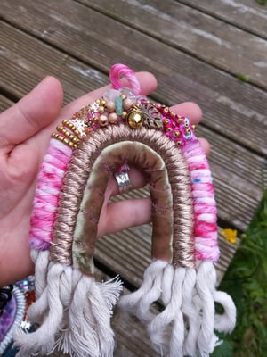 Mini macrame beaded rainbow 8