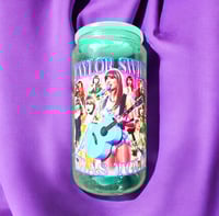 Image 3 of Eras Tour Collage - 16 OZ Glass Cup