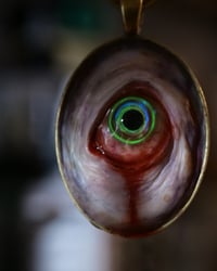 Image 16 of Color Shift Eye glow in the dark pendant OOAK
