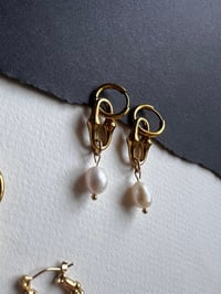 Image 3 of Gold Shackle Hoops