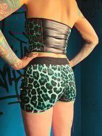 Image 3 of Velvet leopard shorts with studs - different colours