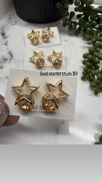 Gold starlet studs 