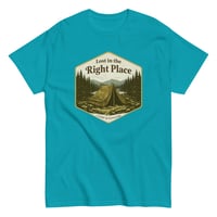 Image 13 of Unisex classic tee, Lost in the Right Place T-Shirt | Camping Explore Outdoor Graphic Tee