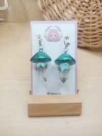 Image 1 of Crystal Mushroom Earrings 