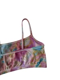 Image 5 of S (34) Cotton-Blend Strappy Bralette in Muted Warm Ice Dye