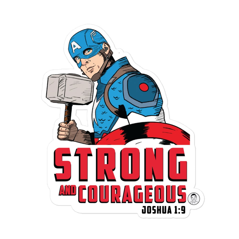 Image of Strong and Courageous sticker