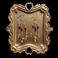 Image 3 of GARNET SIGIL EARRINGS 2.0