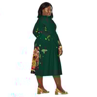 Image 2 of  Autumn Night - Long Sleeve Dress With Pockets - Ltd Edition - Forest Green
