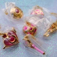 Image 1 of Sailor Moon Diecast Charm Gashapon Set (Gold)