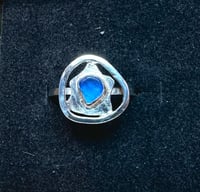 Image 4 of Blue seaglass ring, size J