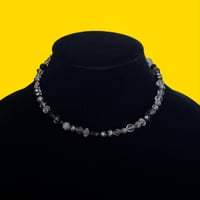 Image 1 of Black and White and Faceted Necklace