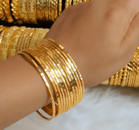 Image 2 of 12 Pieces Gold Plated Bangles Set_GPB_1200